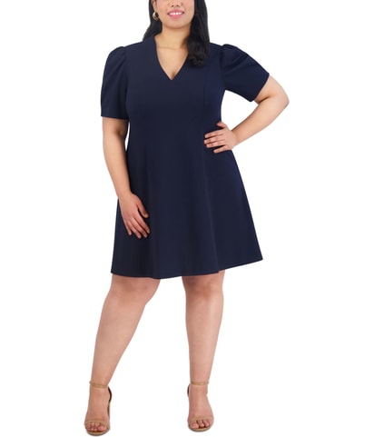 Solid A-line Dress