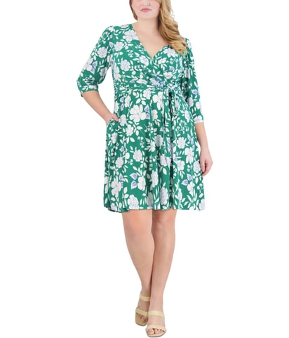 Printed Wrap Dress