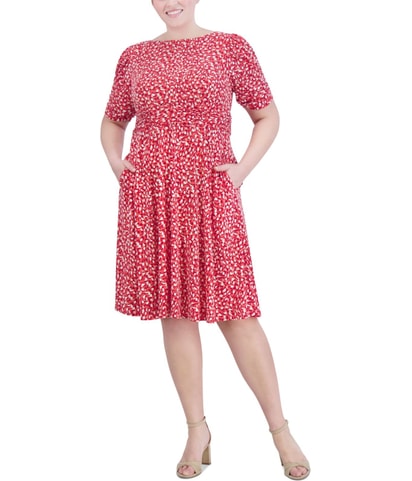 Printed Midi A-line Dress