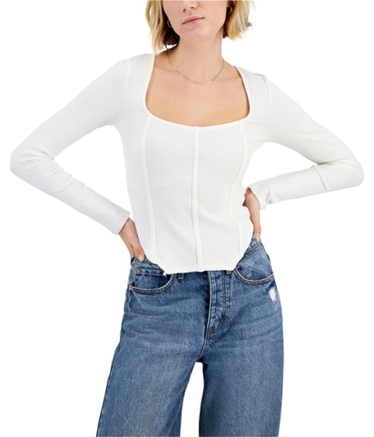 Ribbed Corset Embellished T-Shirt