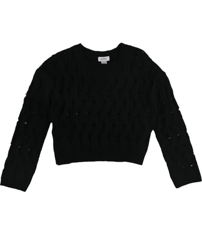 Destructed Crewneck Knit Sweater