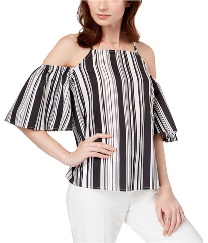 Striped Cold Shoulder Blouse