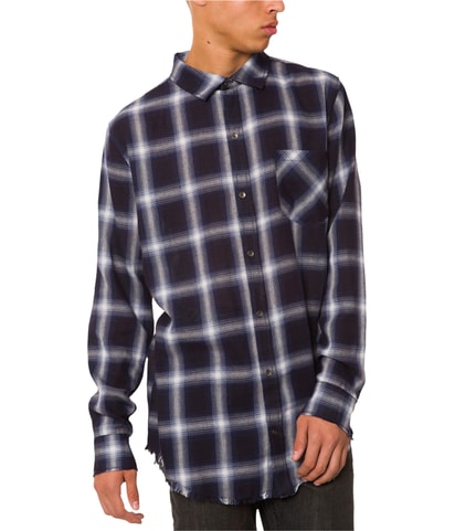 Curved-Hem Button Up Shirt