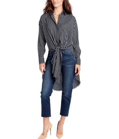 Tie-Hem Tunic Blouse
