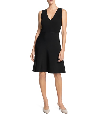 Ribbed Fit & Flare Dress