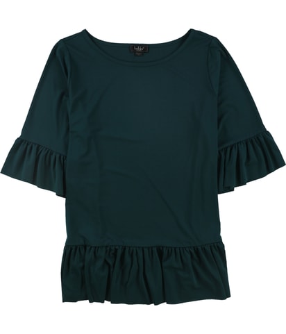 Ruffle-Hem Peplum Blouse