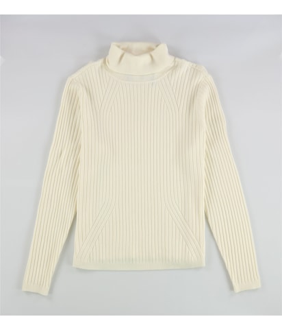 Turtleneck Ribbed Pullover Sweater