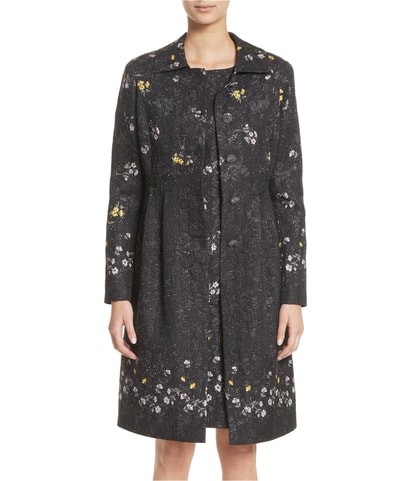 Falling Bouquet Matelasse Coat