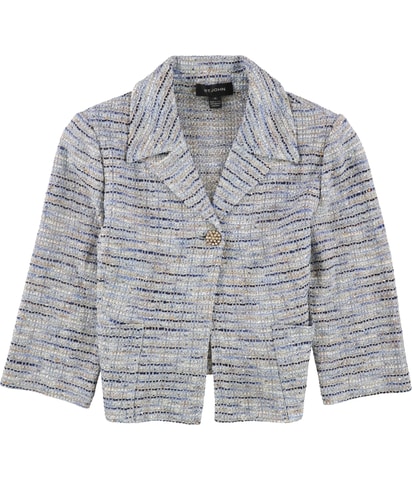 Tweed One Button Blazer Jacket