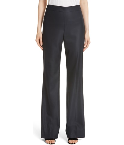 Bird's Eye Straight Leg Casual Pants