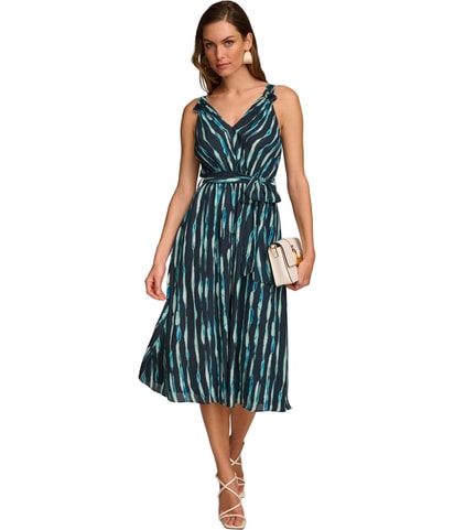 Belted A-line Dress