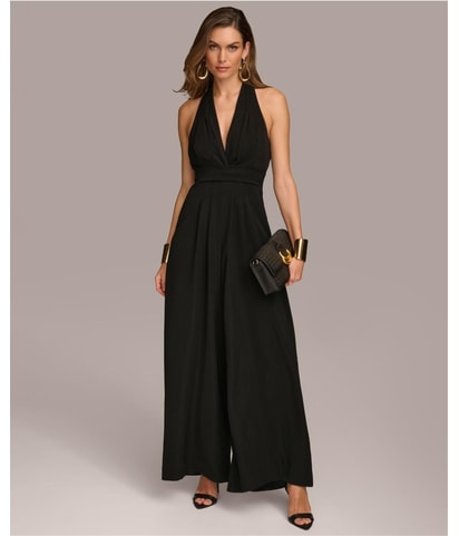 Wide Leg Halter Jumpsuit