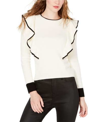 Ruffle-Sleeve Knit Blouse
