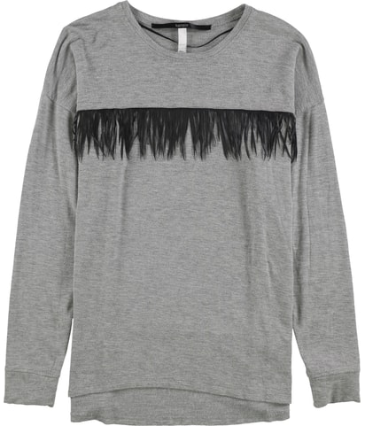 Pleather Trim Sweatshirt