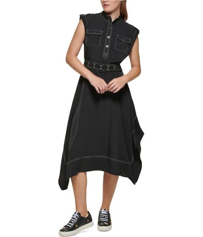 Hanedkerchief Hem A-line Dress