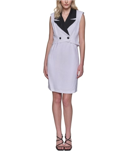 2 Piece Linen Blend Sheath Dress