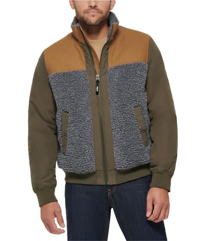 Mixed-Media Bomber Jacket