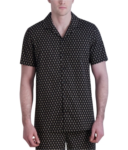 Diamond Grid Button Up Shirt