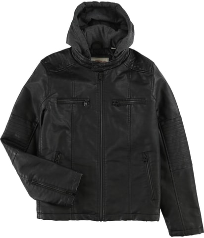 Faux-Leather Biker Jacket