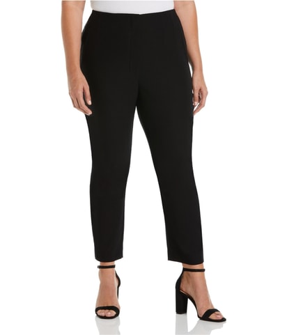 Solid Straight Leg Casual Pants