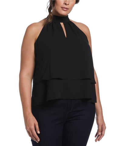Tiered Halter Blouse Top