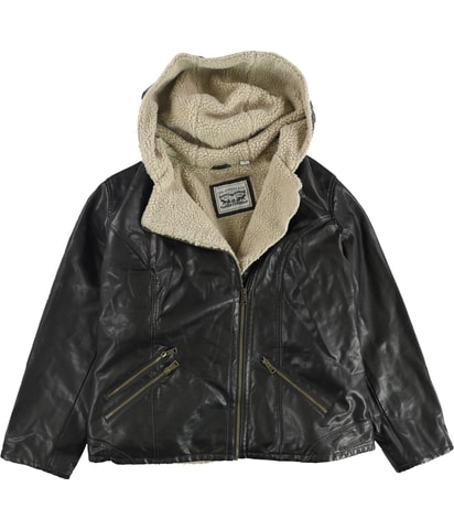 Faux Sherpa-Lined Motorcycle Jacket