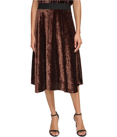 Velvet Long A-line Skirt