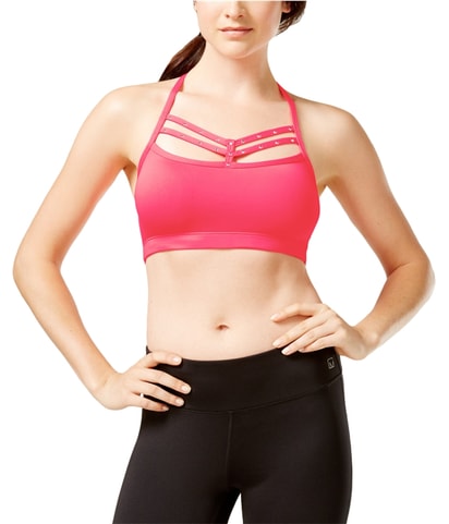 Rhinestone Strappy Sports Bra