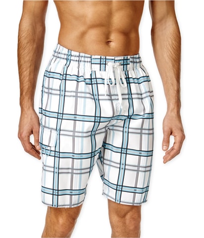 Newport Blue Plaid Swim Bottom Board Shorts