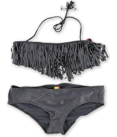 Fringed Ruched 2 Piece Bandeau