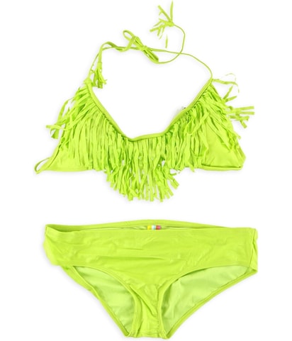 Fringed Ruched Brief 2 Piece Bikini