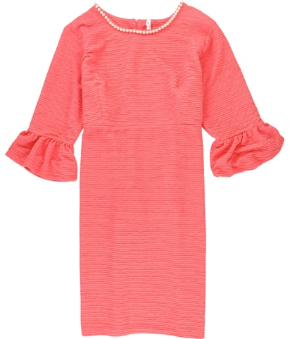 Pearl Trim Midi Dress