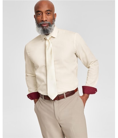 Creme Button Down Dress Shirt
