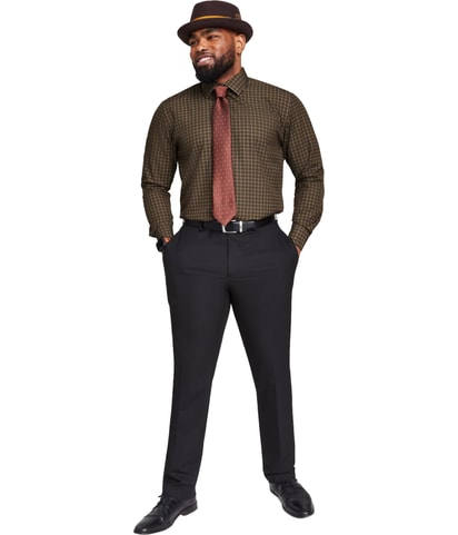 Gingham Easy Options Button Down Dress Shirt