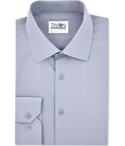 Solid Button Down Dress Shirt