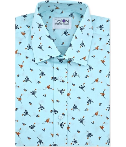 Printed Botanical Button Down Dress Shirt