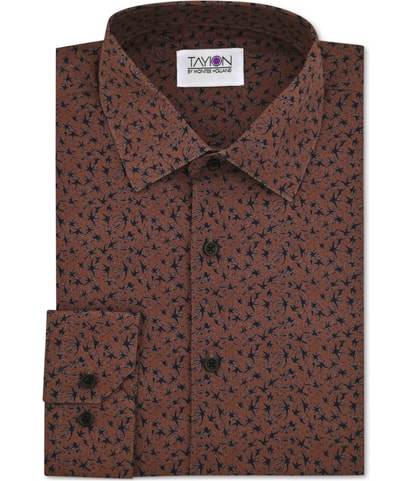 Slim-Fit Floral Button Down Dress Shirt