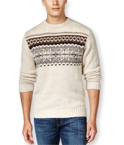 Snowflake Intarsia Pullover Sweater