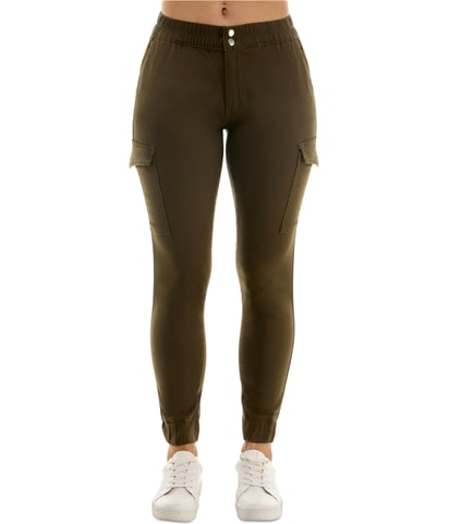 Solid Tapered Jogger Cargo Casual Pants