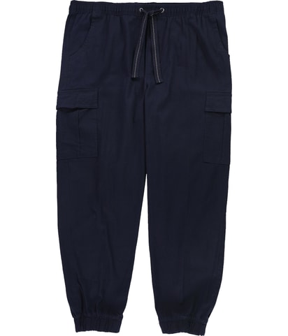 Solid Straight Leg Cargo Casual Pants