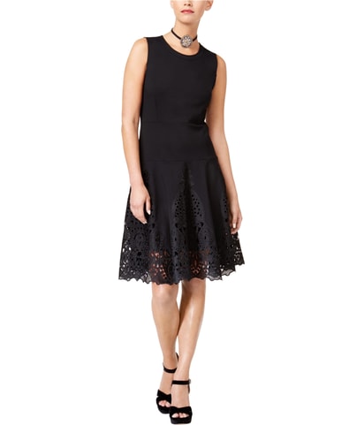 Crochet Trim A-line Dress