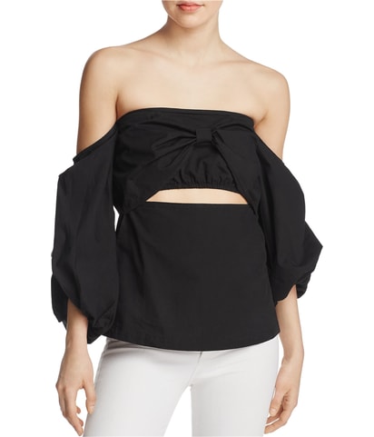 Pillar Cutout Off the Shoulder Blouse