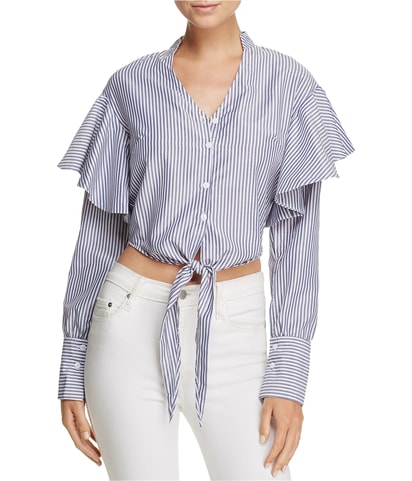 Tie Front Button Down Blouse