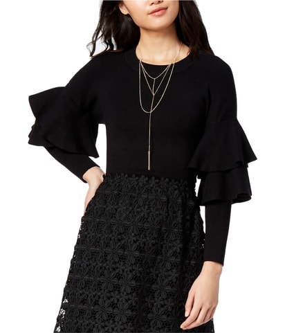 Ruffle Sleeve Knit Sweater