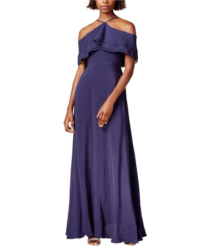 Cold-Shoulder Gown Dress