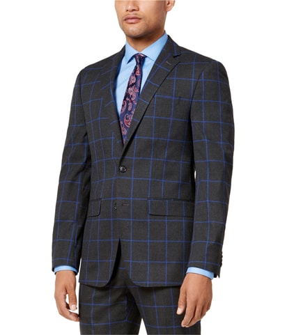 Windowpane Slim Two Button Blazer Jacket