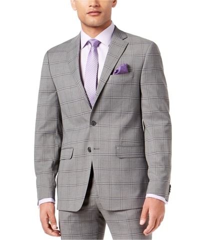 Windowpane Two Button Blazer Jacket