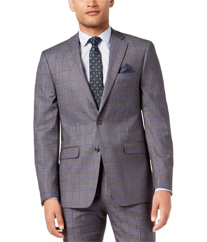 Windowpane Two Button Blazer Jacket