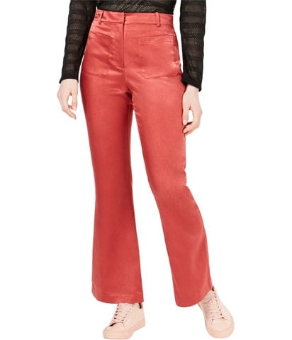 Satin Straight Leg Casual Pants