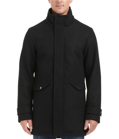 Hooded Zip and Snap-Front Parka Coat